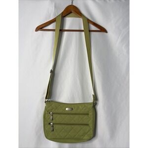 Baggallini Crossbody Nylon Purse Bag Lime‎ Green Zipper Pockets